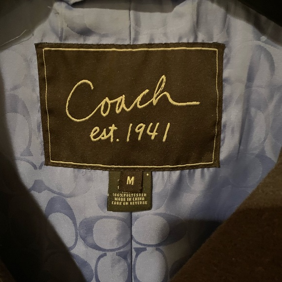 Brown Coach Wool Coat - Picture 3 of 4